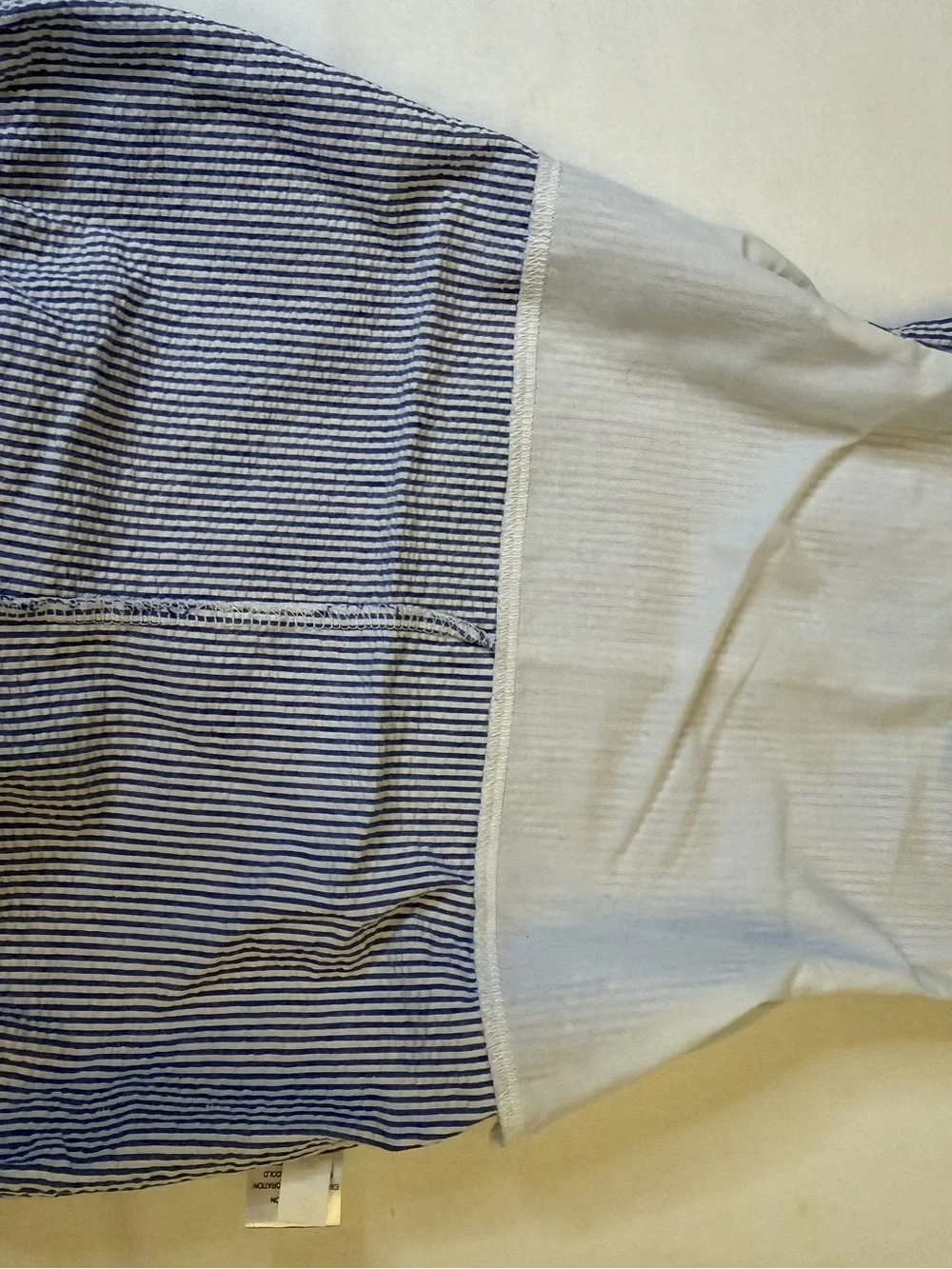 Mudpie Baby Golf Bubble Romper 0-6M Seersucker Blue Stripe Applique VGUC